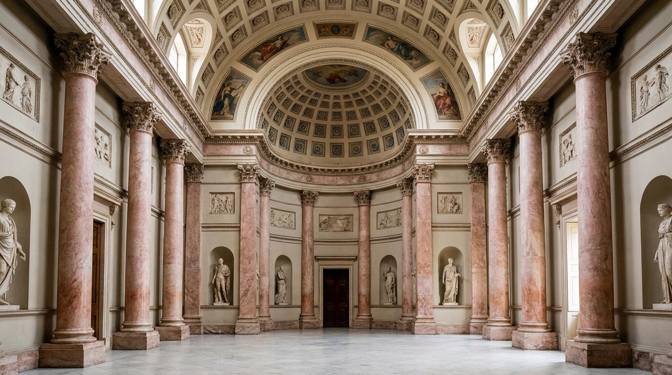 The Marble Hall at Kedleston Hall, designed by Robert Adam from 1759