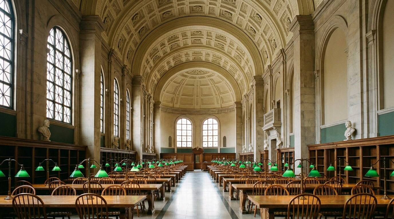 Bates Hall at the Boston Public Library, McKim Mead & White, 1888–1895