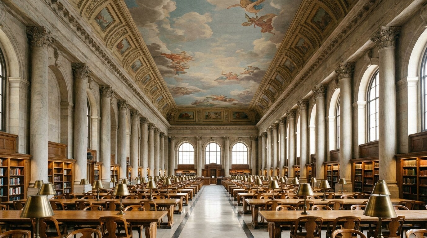 The Rose Main Reading Room at the New York Public Library, Carrère & Hastings, 1911