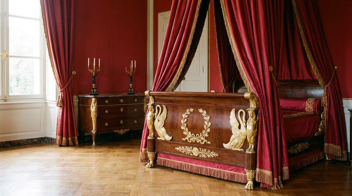 Joséphine's bedchamber at the Château de Malmaison, c. 1803