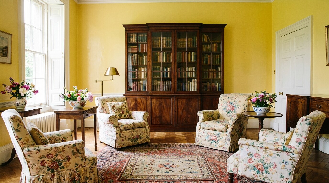 An English country house drawing room